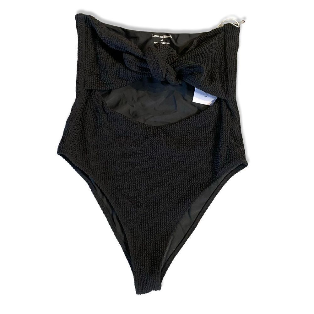 NWT Lovers and Friends Maira one piece swimsuit tie front bathing suit Revolve M - Picture 4 of 8